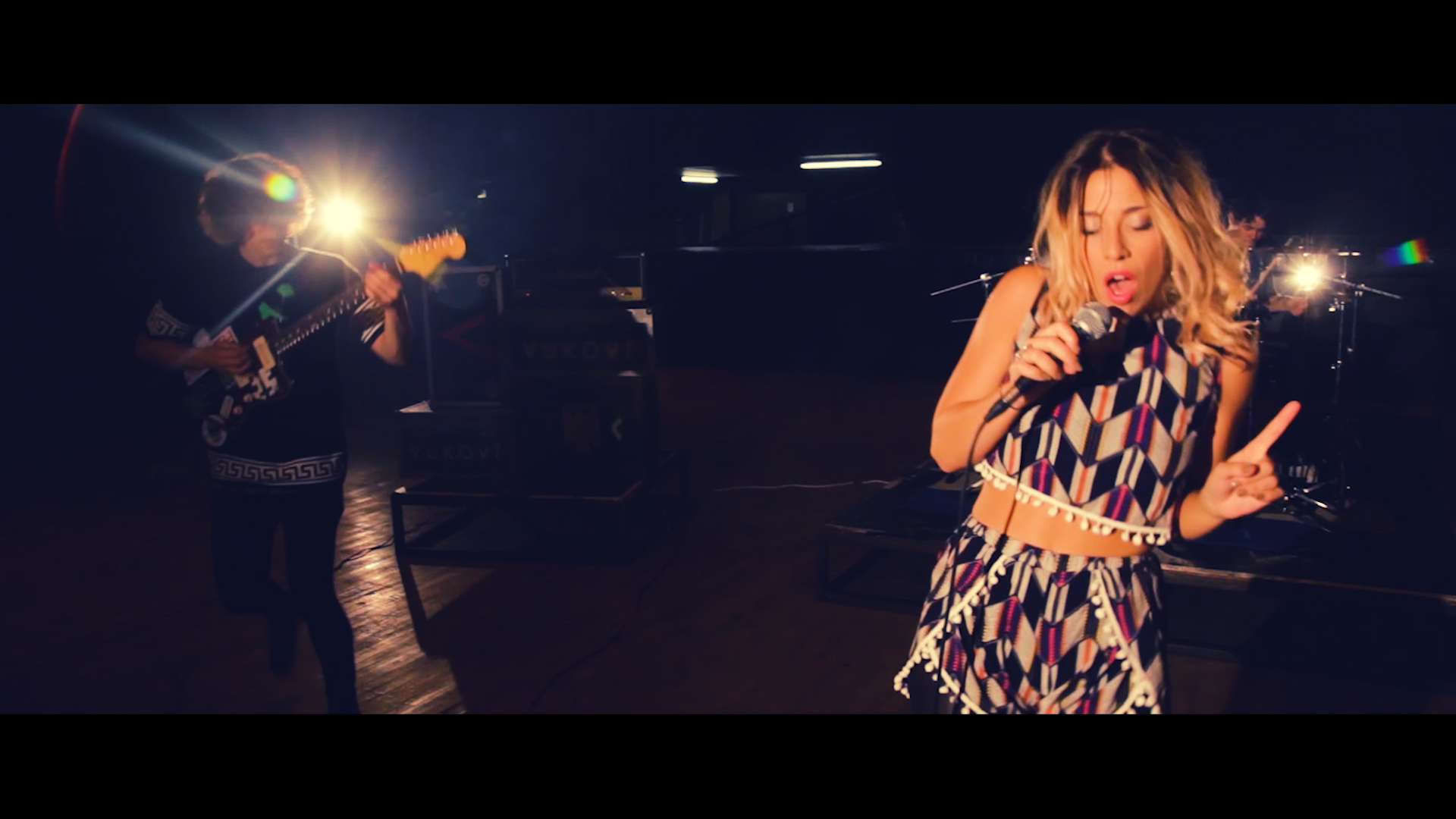 Vukovi playing on a stage