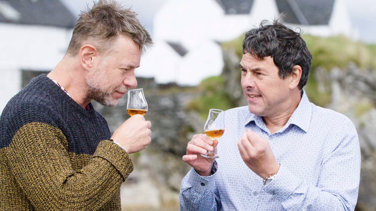 Line producer Scotland - BrightWolf Films managing an Ardbeg shoot on Islay in genuinely wild weather